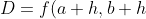 D=f(a+h,b+h)-f(a+h,b)-f(a,b+h)+f(a,b)