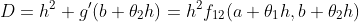 D=h^2 g'(b+\theta_2h)=h^2f_{12}(a+\theta_1h,b+\theta_2h)