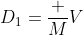 D_1=\frac {M}{V}