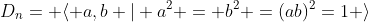 D_n= \langle a,b | a^2 = b^2 =(ab)^2=1 \rangle