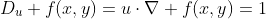 D_u f(x,y)=u\cdot\nabla f(x,y)=1