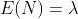 E(N)=\lambda
