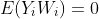 E(Y_iW_i)=0