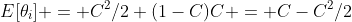 E[\theta_i] = C^2/2+(1-C)C = C-C^2/2