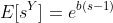 E[s^Y]=e^{b(s-1)}