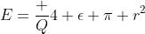 E=\frac Q{4 \epsilon \pi r^2}