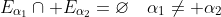 E_{\alpha_1}\cap E_{\alpha_2}=\varnothing\quad\alpha_1\ne \alpha_2