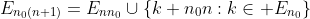 E_{n_0(n+1)}=E_{nn_0}\cup\left\{k+n_0n:k\in E_{n_0}\right\}