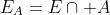 E_A=E\cap A~\&~E_B=E\cap B