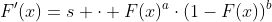F'(x)=s \cdot F(x)^a\cdot(1-F(x))^b
