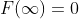 F(\infty)=0