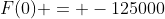 F(0) = -125000