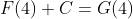 F(4)+C=G(4)
