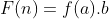 F(n)=f(a).b