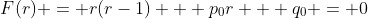 F(r) = r(r-1) + p_0r + q_0 = 0
