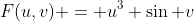 F(u,v) = u^3 \sin v