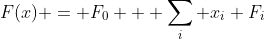 F(x) = F_0 + \sum_i x_i F_i