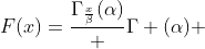 F(x)=\frac{\Gamma_{\frac{x}{\beta}}(\alpha)} {\Gamma {(\alpha)} }