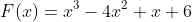 F(x)=x^3-4x^2+x+6