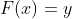 F(x)=y