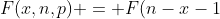 F(x,n,p) = F(n-x-1;n,1-p