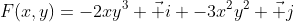 F(x,y)=-2xy^3 \vec i -3x^2y^2 \vec j
