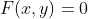 F(x,y)=0