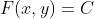 F(x,y)=C