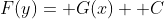 F(y)= G(x)+ C