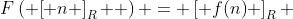 F:\left\{ {\left[ n \right]_R :n \in \mathbb{Z}} \right\} \mapsto \left\{ {\left[ n \right]_R :n \in \mathbb{Z}} \right\}\;;\;F\left( {\left[ n \right]_R } \right) = \left[ {f(n)} \right]_R 