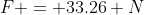 F = 33.26 N