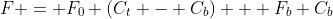 F = F_0 (C_t - C_b) + F_b C_b