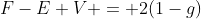 F-E+V = 2(1-g)