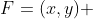 F=(x,y) 