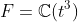 F=\mathbb{C}(t^3)