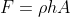 F={\rho}hA