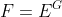 F=E^G