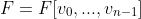 F=F[v_0,...,v_{n-1}]