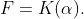 F=K(\alpha).
