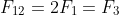 F_{12}=2F_1=F_3