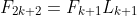 F_{2k+2}=F_{k+1}L_{k+1}
