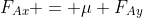 F_{Ax} = \mu F_{Ay}