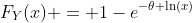 F_{Y}(x) = 1-e^{-\theta \ln(x)}
