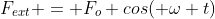 F_{ext} = F_o cos( \omega t)