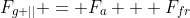 F_{g ||} = F_{a} + F_{fr}