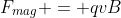 F_{mag} = qvB
