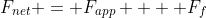 F_{net} = F_{app}  + F_f