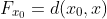 F_{x_0}=d(x_0,x)