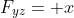 F_{yz}= x
