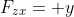 F_{zx}= y